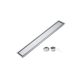 Rejilla de Desagüe para Ducha de Acero Inoxidable Premium 60cmx10cm