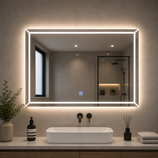 Espejo LED Rectangular Sin Marco 80x60 cm