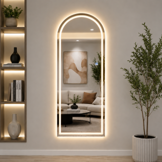 Espejo LED Arco 180x70 cm Sin Marco | 3 Tonos de Luz
